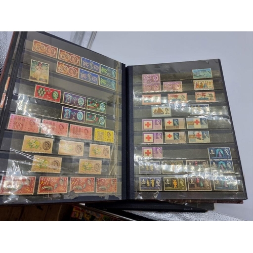 63 - STAMPS: a good and comprehensive collection in 3 stockbooks, much colonial and old world. (3 albums)... 