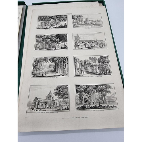 68 - SUSSEX: ROUSE (James): 'Rouse's Scraps of Sussex...' 90 uncoloured aquatints on 16 sheets, loos... 