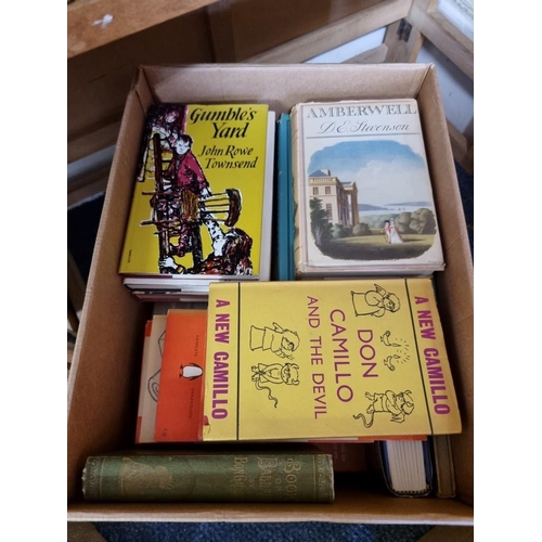 92 - CARTON: misc 20thc literature in dustjackets, Penguins etc. (One box)