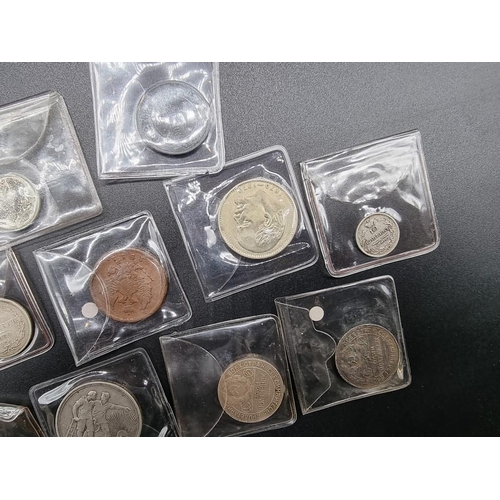 849 - Coins: a group of Russian Empire and Soviet era coins, to include the following silver examples: a 1... 