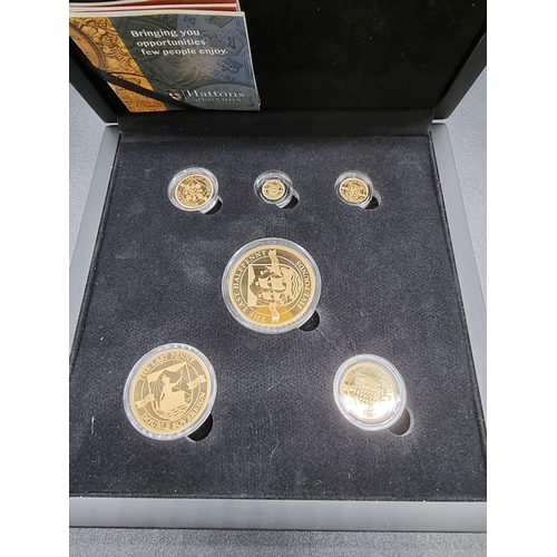 872 - Coins: a cased 2020 proof '50th Anniversary of the Last Halfpenny' 22ct gold limited edition coin se... 