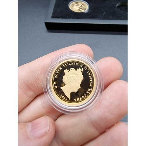 872 - Coins: a cased 2020 proof '50th Anniversary of the Last Halfpenny' 22ct gold limited edition coin se... 