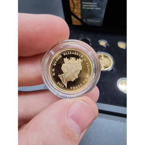 872 - Coins: a cased 2020 proof '50th Anniversary of the Last Halfpenny' 22ct gold limited edition coin se... 