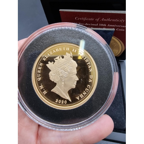 873 - Coins: a cased 2020 proof '50th Anniversary of the Last Florin' 22ct gold twenty pound coin, limited... 