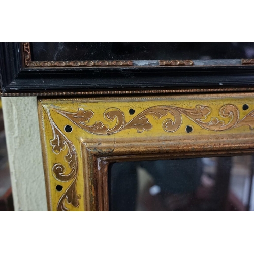 1387 - A gilt framed rectangular wall mirror, 49 x 39cm.