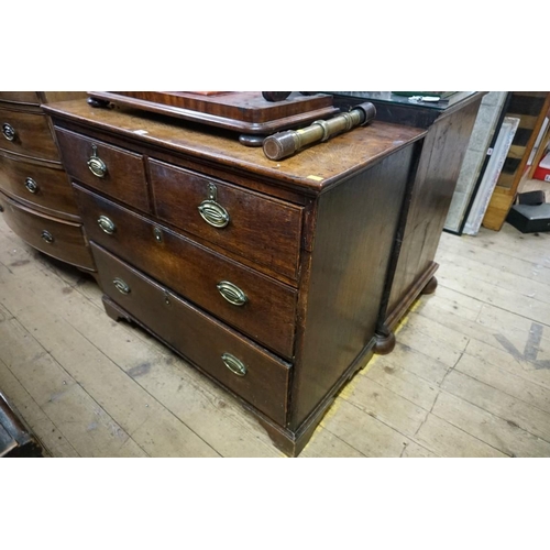 1418 - A George III oak chest of drawers, 105cm wide.