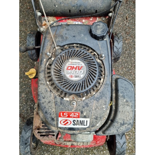 1054 - (ML) A Sanli LS42 petrol lawnmower.