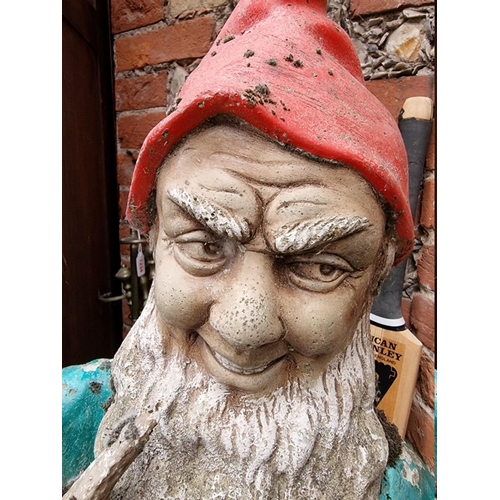 1152 - Two large polychrome painted gnomes, 88cm high.