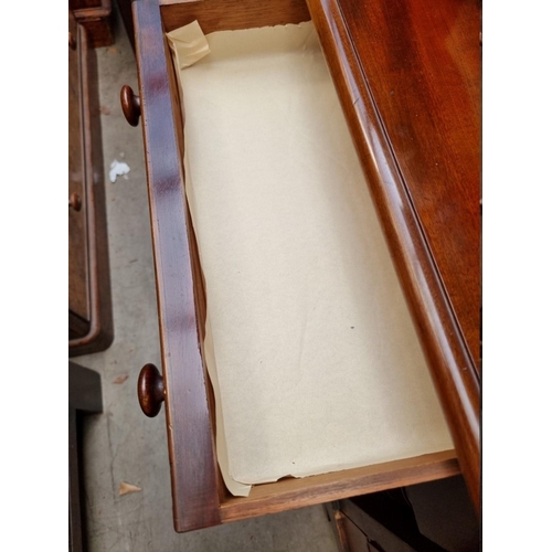 1200 - A Victorian mahogany side table, with a pair of frieze drawers, 106.5cm wide. 