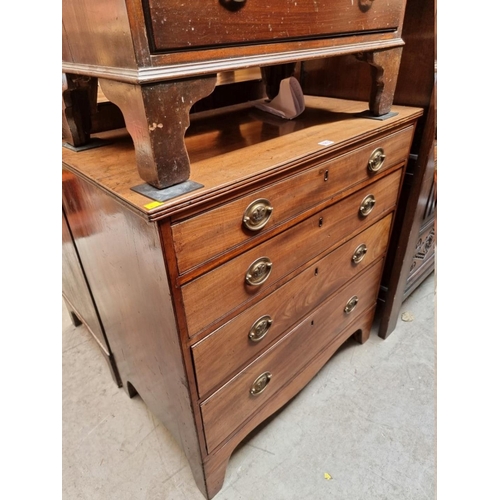 1213 - A Regency mahogany chest of drawers, 89cm wide.