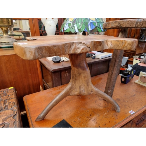 1220 - A rootwood low occasional table, 58cm wide.