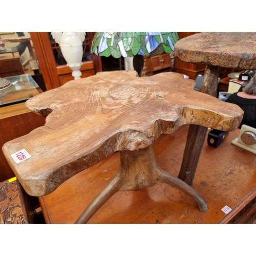 1220 - A rootwood low occasional table, 58cm wide.