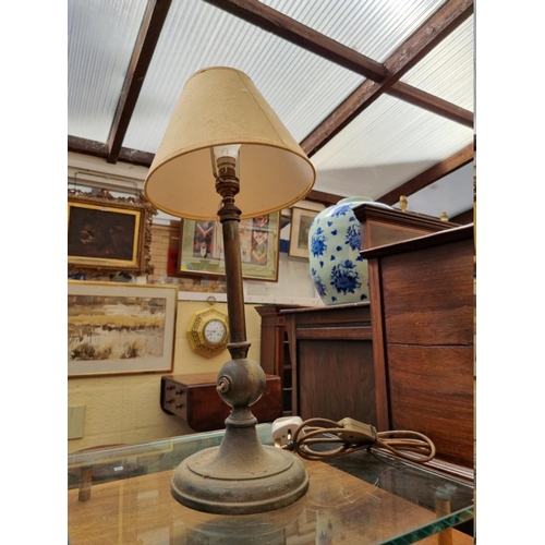 1228 - (ML) A vintage lacquered brass WAS Benson style articulated table lamp, stamped to the base 'R.W.B. ... 