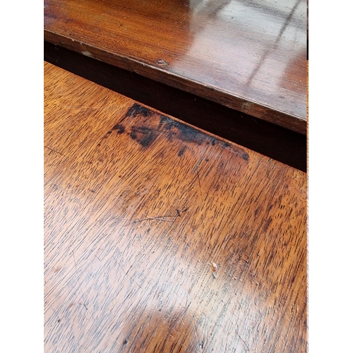 1249 - An unusual 19th century Irish mahogany and pitch pine dining table, 169cm long x 106cm wide. Provena... 