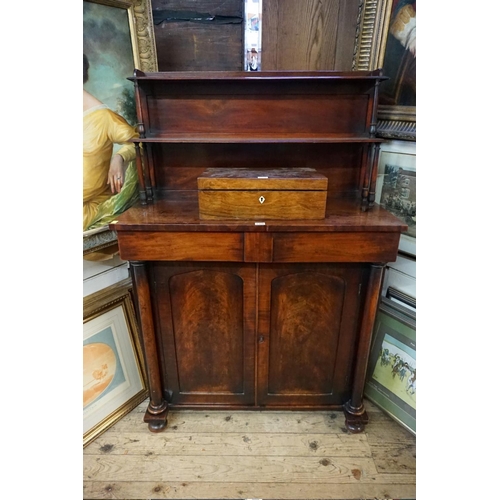 1328 - A George IV mahogany chiffonier, 94.5cm wide. 