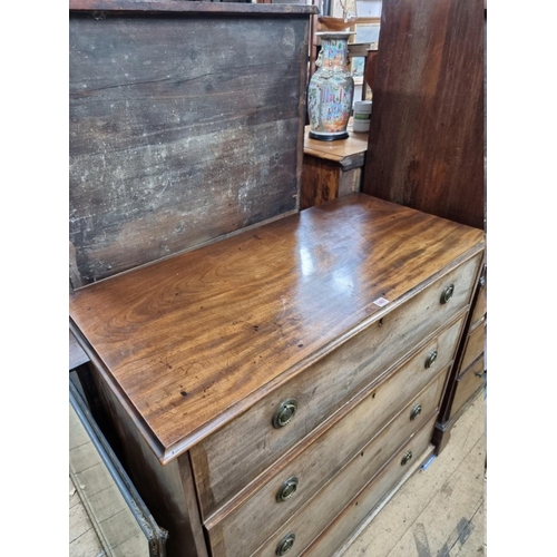 1407 - A 19th century mahogany chest of drawers, 111cm wide.