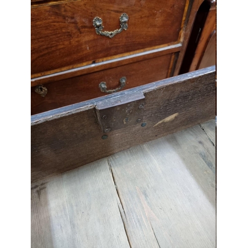 1418 - A George III oak chest of drawers, 105cm wide.