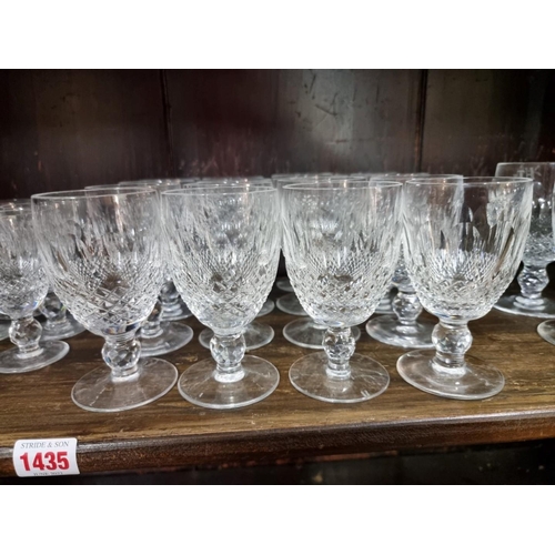 1435 - A collection of Waterford 'Colleen' pattern glasses, some with etched 'HT' monogram. (34)... 