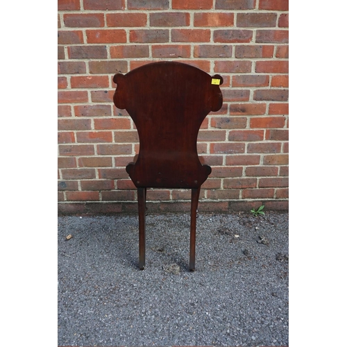 1473 - A Victorian mahogany hall chair. 