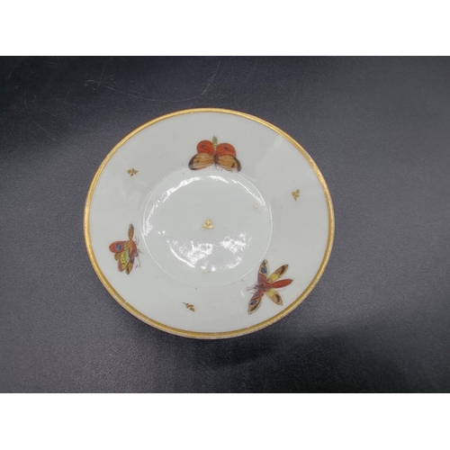 1599 - A scarce early 19th century Dutch Amstel porcelain coffee can and saucer. 