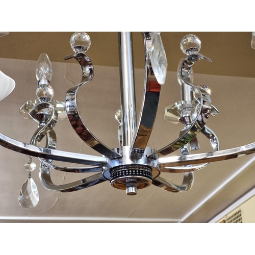 1787 - Two modern ceiling lights, largest 53cm high. 