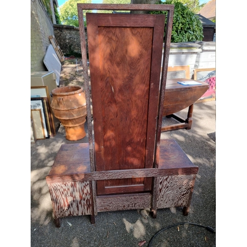 1063 - A Heals limed oak dressing table, 106cm wide x 149cm high x 47cm deep; together with a pair of Heals... 