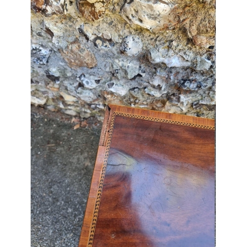 1066 - An Edwardian mahogany inlaid wash stand, 53cm wide x 74cm high x 41cm deep, (incomplete).... 