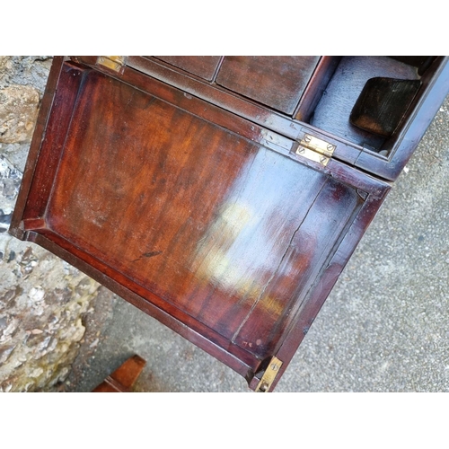 1066 - An Edwardian mahogany inlaid wash stand, 53cm wide x 74cm high x 41cm deep, (incomplete).... 