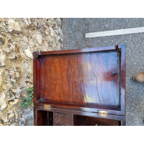 1066 - An Edwardian mahogany inlaid wash stand, 53cm wide x 74cm high x 41cm deep, (incomplete).... 