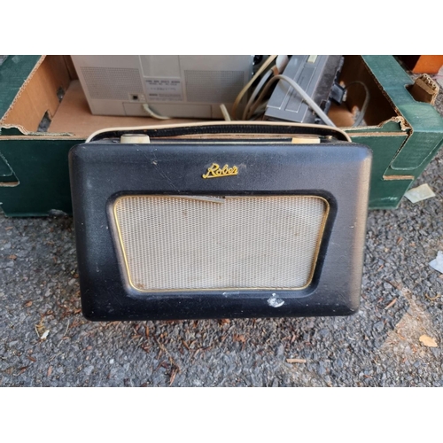 1071 - An old Ekco radio; together with a Phillips bass reflex radio and other radios. ... 