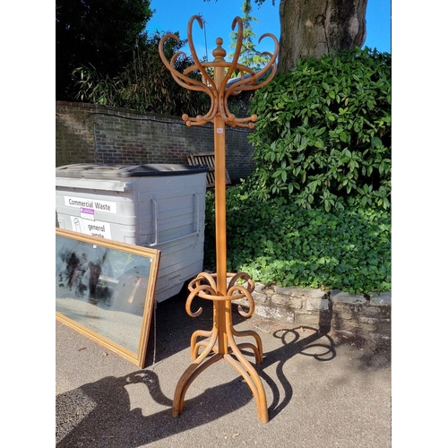 1083 - An old bentwood hat stand, 198cm high.