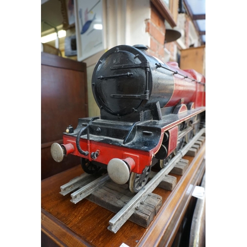 1103 - A scratch built painted wood 4.5in gauge LMS Royal Scot Class 4-6-0 '6134 Atlas' locomotive and tend... 