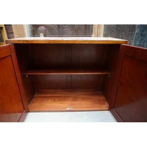 1171 - An Edwardian mahogany hanging cupboard, with a pair of fielded panel doors, 41.5cm high x 53.5cm wid... 