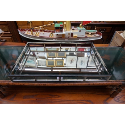 1177 - A contemporary rectangular gallery mirror tray, 56.5cm wide.  