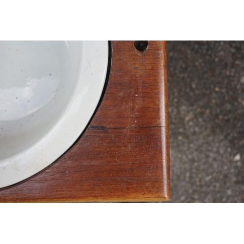 1178 - An old walnut and cane commode stool, 58.5cm wide.