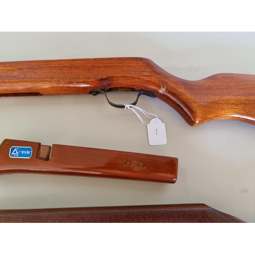 1770 - Four various air rifle stocks.