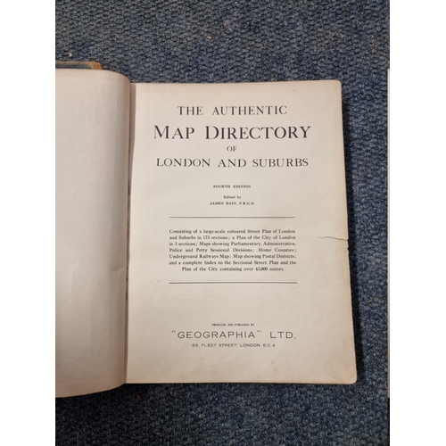 114 - ATLASES: 'The Authentic Map Directory of London and Suburbs...4th edition', London, Geographia Ltd, ... 