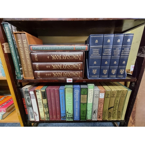 144 - FOLIO SOCIETY: collection of 27 vols in slipcases, VG condition plus a 4 volume Oxford Compact ... 