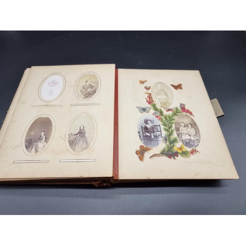 147 - CARTE DE VISITE ALBUM: an album of approx 74 cartes des visite and cabinet cards, loosely inser... 