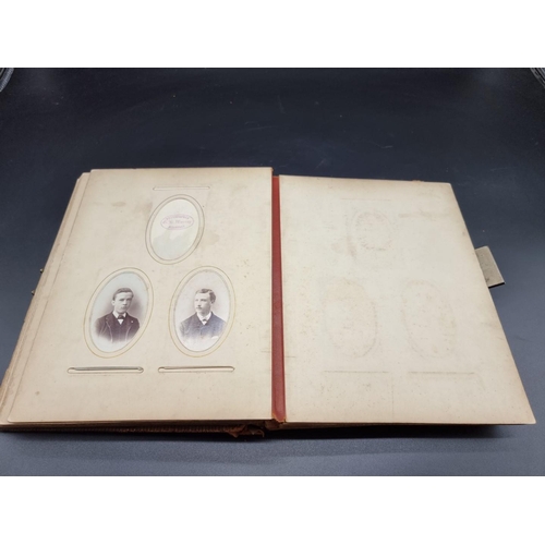 147 - CARTE DE VISITE ALBUM: an album of approx 74 cartes des visite and cabinet cards, loosely inser... 