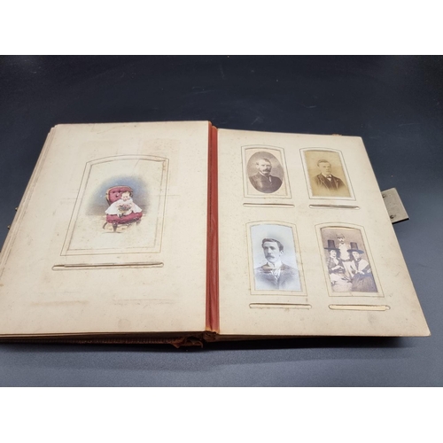 147 - CARTE DE VISITE ALBUM: an album of approx 74 cartes des visite and cabinet cards, loosely inser... 