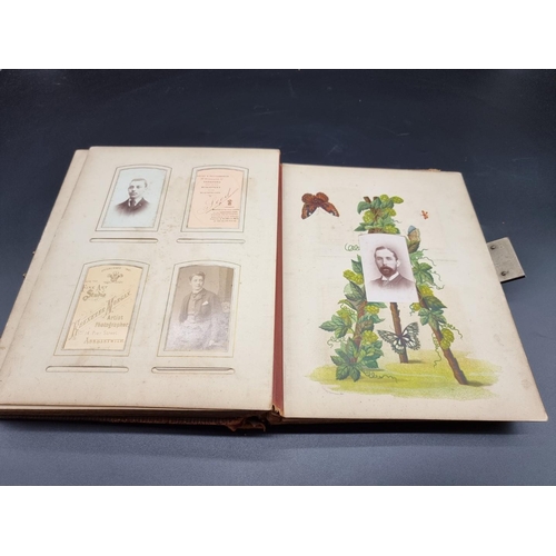 147 - CARTE DE VISITE ALBUM: an album of approx 74 cartes des visite and cabinet cards, loosely inser... 