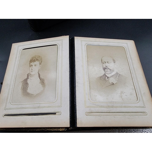 149 - CARTE DE VISITE ALBUMS: a group of 3 19th century albums containing approx 120 cartes des visit... 