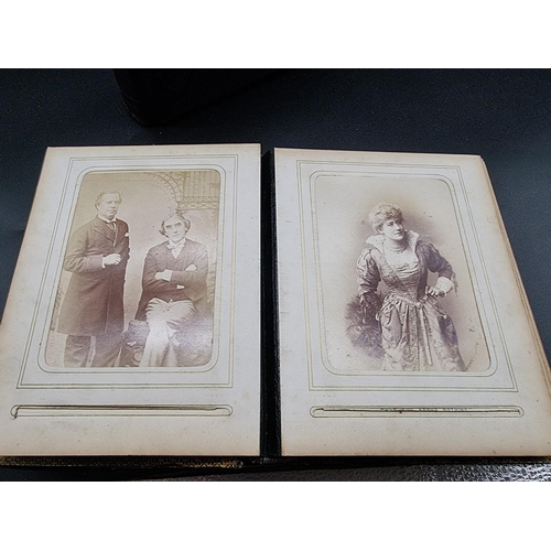 149 - CARTE DE VISITE ALBUMS: a group of 3 19th century albums containing approx 120 cartes des visit... 