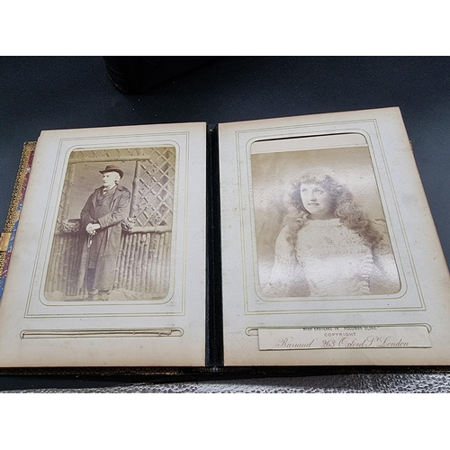 149 - CARTE DE VISITE ALBUMS: a group of 3 19th century albums containing approx 120 cartes des visit... 