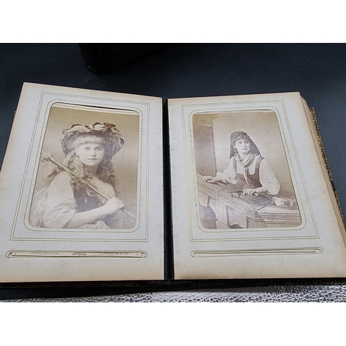 149 - CARTE DE VISITE ALBUMS: a group of 3 19th century albums containing approx 120 cartes des visit... 