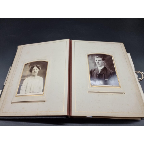 149 - CARTE DE VISITE ALBUMS: a group of 3 19th century albums containing approx 120 cartes des visit... 