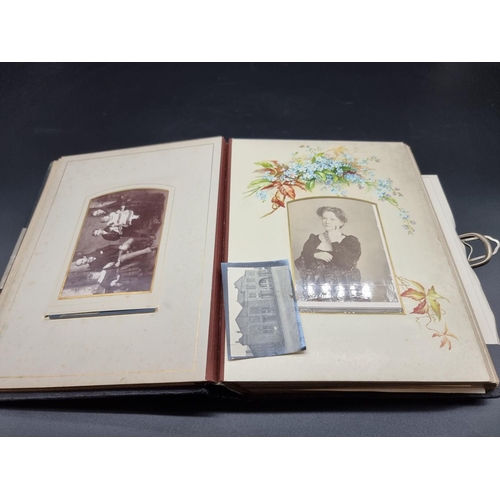 149 - CARTE DE VISITE ALBUMS: a group of 3 19th century albums containing approx 120 cartes des visit... 