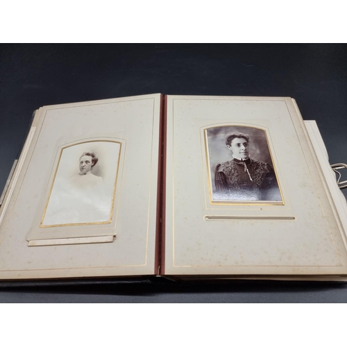 149 - CARTE DE VISITE ALBUMS: a group of 3 19th century albums containing approx 120 cartes des visit... 