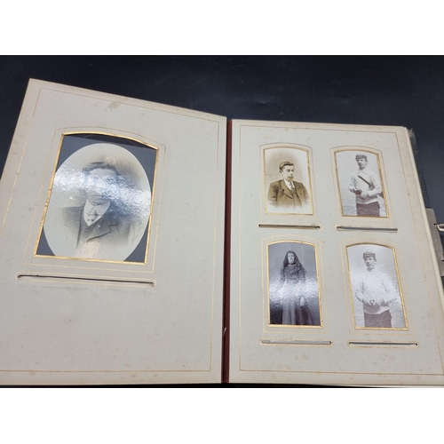 149 - CARTE DE VISITE ALBUMS: a group of 3 19th century albums containing approx 120 cartes des visit... 